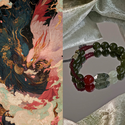 Biyi bird bracelet-Wings Entwined, Souls Aligned