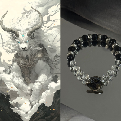Baize bracelet-Cosmic fields in stone veins, omens whisper through specks.